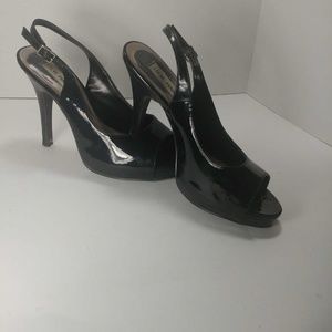 Steve Madden P. Elie- Black Peep-toe Slingbacks